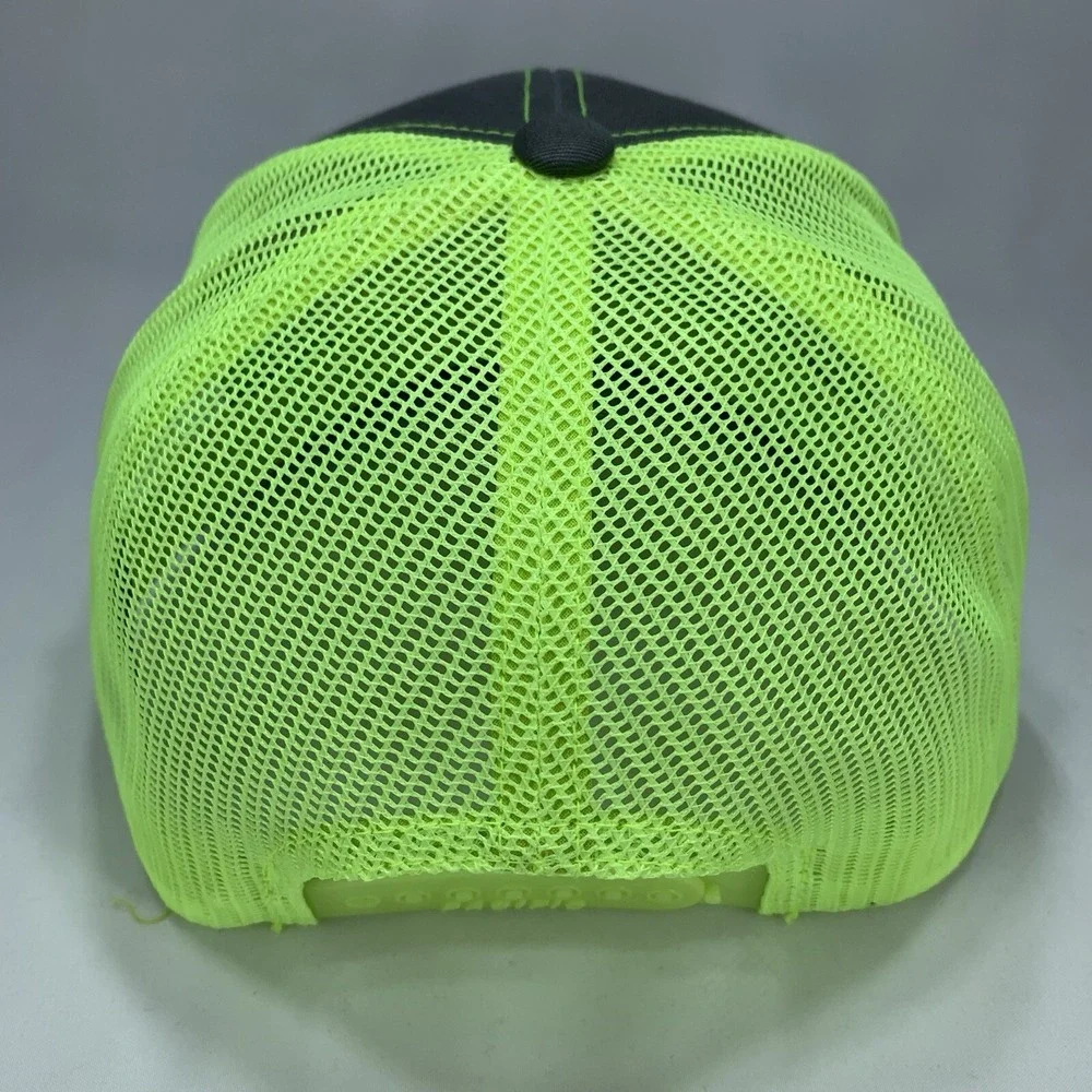 EIS Energy Inspection Services Hat Gray Yellow Mesh Pacific Snapback Trucker Cap